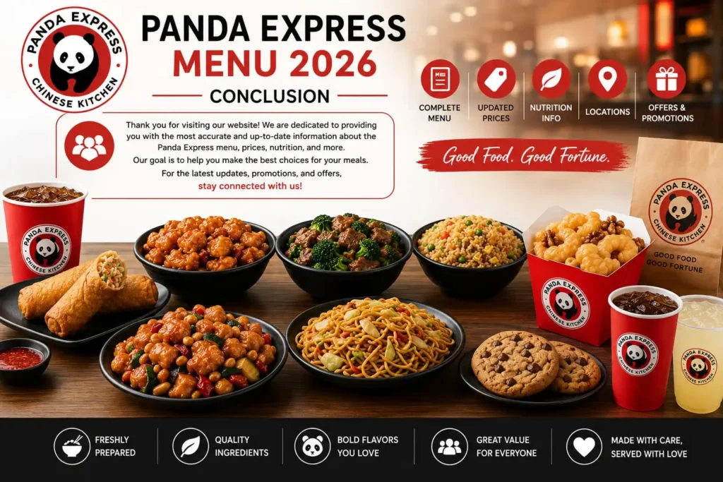 Panda Express Menu With Prices, Calories & Nutrition 2026 2 Panda Express menu with popular entrees, sides, appetizers, drinks, and desserts